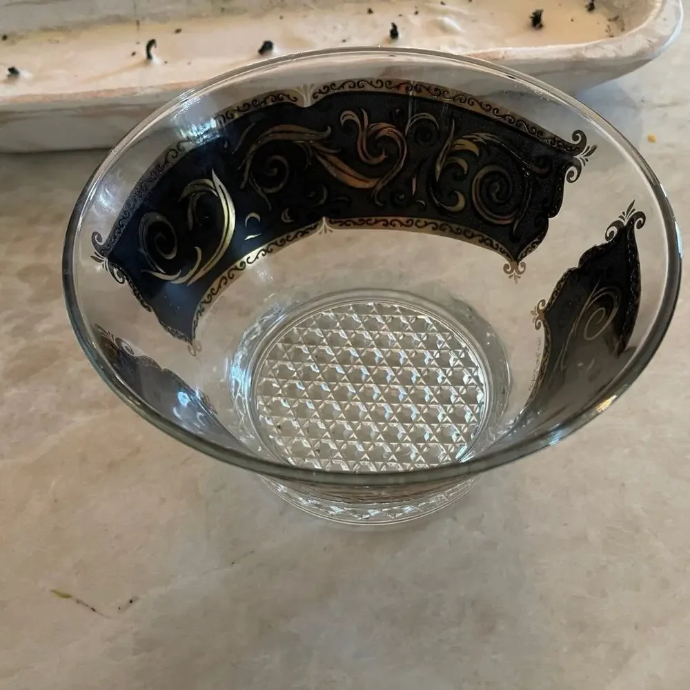 Vintage 60’s Culver Toledo Black ice bucket bowl RARE